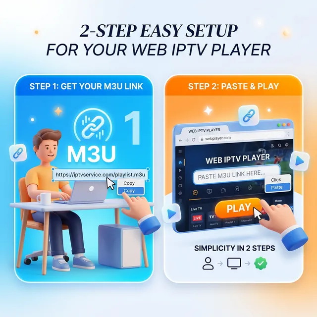 Guia passo a passo — como usar player IPTV online no browser