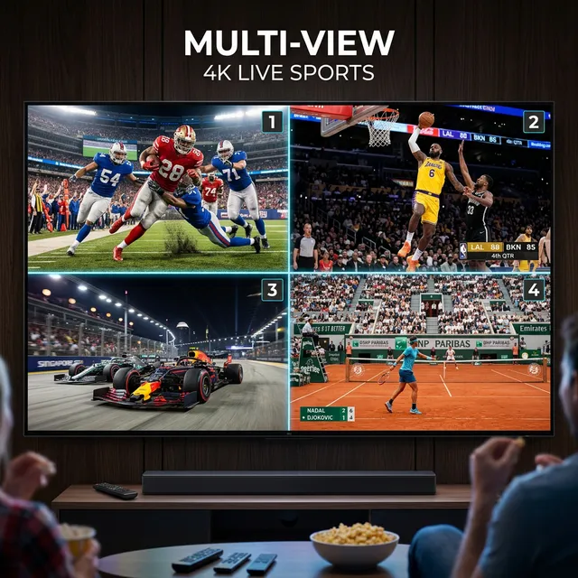 IPTV em múltiplos dispositivos — TV, smartphone e portátil